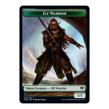 Elf Warrior // Angel Warrior Double-Sided Token (KHM) #15 // 2 T (Foil Near Mint) Kaldheim Magic: The Gathering: 2021