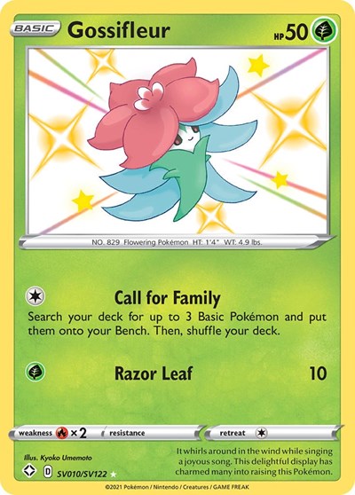Gossifleur (SHFSV) #SV010/SV122 Shiny Holo Rare (Holofoil Near Mint) Shining Fates: Shiny Vault Pokemon: 2021