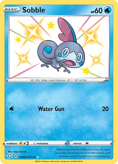 Sobble (SHFSV) #SV025/SV122 Shiny Holo Rare (Holofoil Near Mint) Shining Fates: Shiny Vault Pokemon: 2021