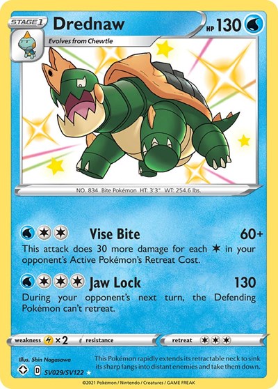 Drednaw (SHFSV) #SV029/SV122 Shiny Holo Rare (Holofoil Near Mint) Shining Fates: Shiny Vault Pokemon: 2021