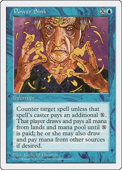 Power Sink (5ED) #111 Uncommon (Heavily Played) Fifth Edition Magic: The Gathering: 1997