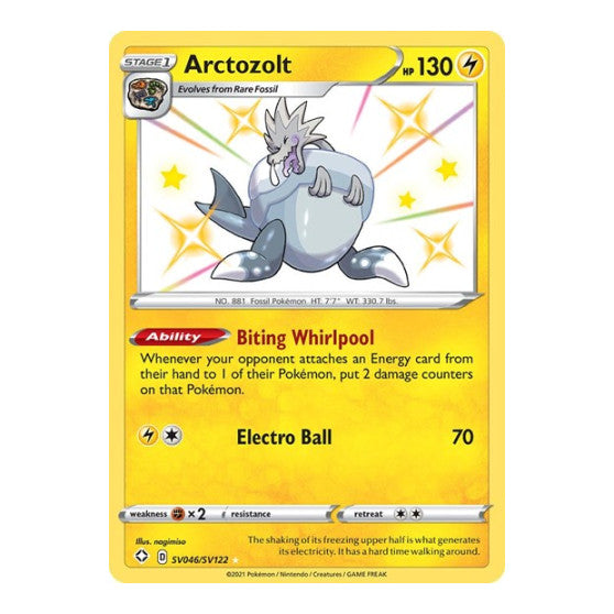 Arctozolt (SHFSV) #SV046/SV122 Shiny Holo Rare (Holofoil Near Mint) Shining Fates: Shiny Vault Pokemon: 2021