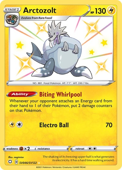 Arctozolt (SHFSV) #SV046/SV122 Shiny Holo Rare (Holofoil Near Mint) Shining Fates: Shiny Vault Pokemon: 2021