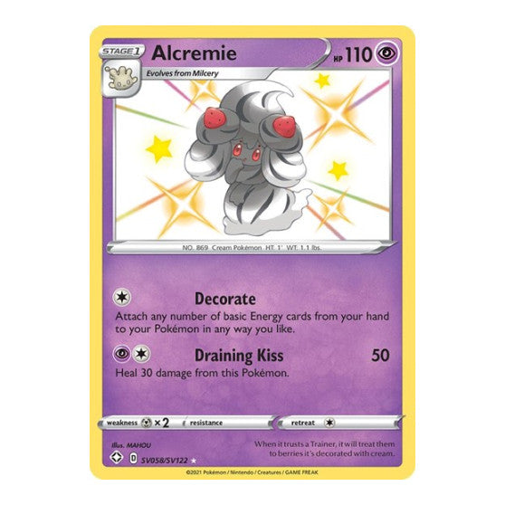 Alcremie (SHFSV) #SV058/SV122 Shiny Holo Rare (Holofoil Near Mint) Shining Fates: Shiny Vault Pokemon: 2021
