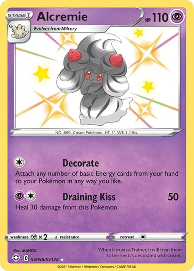 Alcremie (SHFSV) #SV058/SV122 Shiny Holo Rare (Holofoil Near Mint) Shining Fates: Shiny Vault Pokemon: 2021
