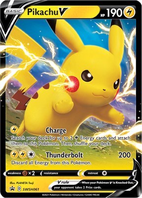 Pikachu V - SWSH061 (SWSD) #SWSH061 Promo SWSH: Sword & Shield Promo Cards Pokemon: 2019