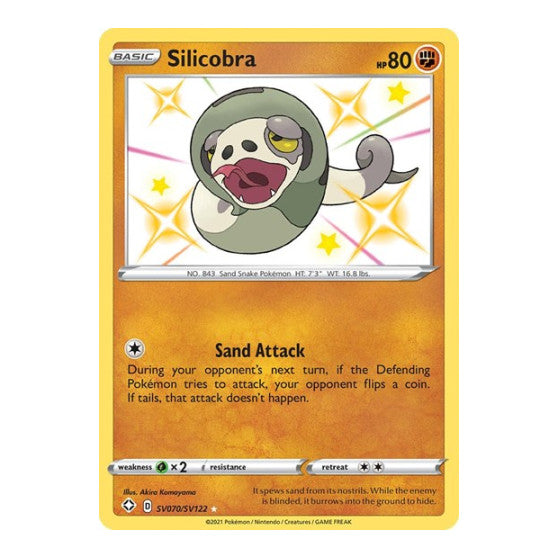 Silicobra (SHFSV) #SV070/SV122 Shiny Holo Rare (Holofoil Near Mint) Shining Fates: Shiny Vault Pokemon: 2021