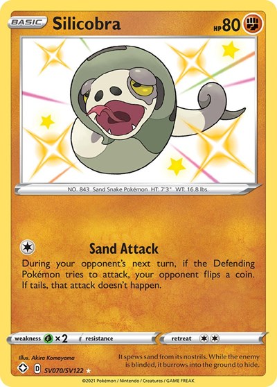 Silicobra (SHFSV) #SV070/SV122 Shiny Holo Rare (Holofoil Near Mint) Shining Fates: Shiny Vault Pokemon: 2021