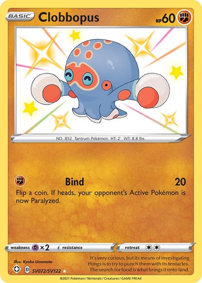 Clobbopus (SHFSV) #SV072/SV122 Shiny Holo Rare (Holofoil Near Mint) Shining Fates: Shiny Vault Pokemon: 2021
