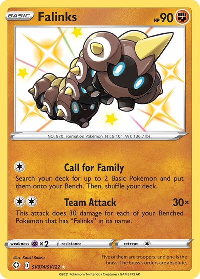 Falinks (SHFSV) #SV074/SV122 Shiny Holo Rare (Holofoil Near Mint) Shining Fates: Shiny Vault Pokemon: 2021