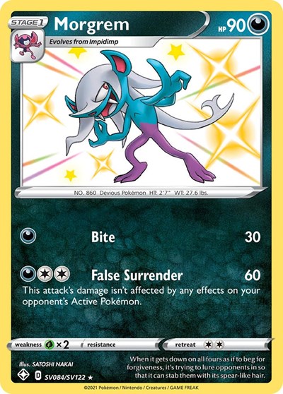 Morgrem (SHFSV) #SV084/SV122 Shiny Holo Rare (Holofoil Near Mint) Shining Fates: Shiny Vault Pokemon: 2021
