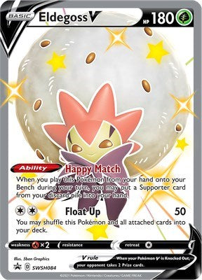 2019 Pokemon: SWSH: Sword & Shield Promo Cards (SWSD) - Eldegoss V SWSH084 (#SWSH084, Promo) (Holofoil, Near Mint)