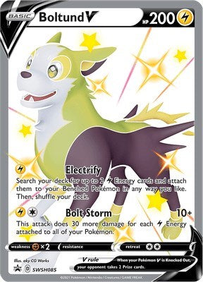Boltund V SWSH085 (SWSD) #SWSH085 Promo (Holofoil Near Mint) SWSH: Sword & Shield Promo Cards Pokemon: 2019