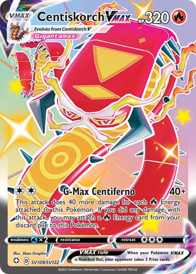 Centiskorch VMAX (SHFSV) #SV109/SV122 Shiny Holo Rare (Holofoil Near Mint) Shining Fates: Shiny Vault Pokemon: 2021