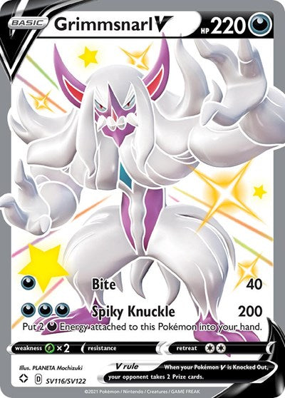 Grimmsnarl V (SHFSV) #SV116/SV122 Shiny Holo Rare (Holofoil Near Mint) Shining Fates: Shiny Vault Pokemon: 2021