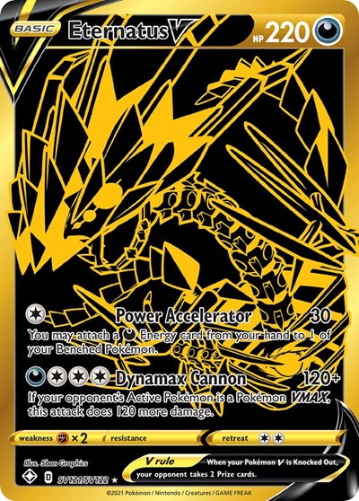 Eternatus V (SHFSV) #SV121/SV122 Shiny Holo Rare (Holofoil Near Mint) Shining Fates: Shiny Vault Pokemon: 2021