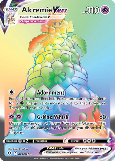 2021 Pokemon: Shining Fates (SHF) - Alcremie VMAX Secret (#073/072, Secret Rare) (Holofoil, Near Mint)