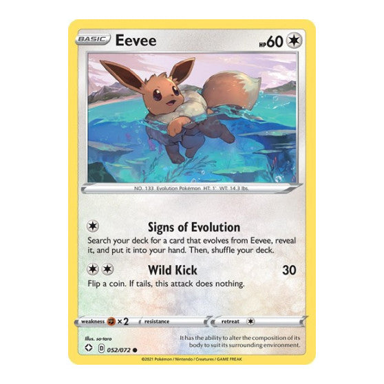 Eevee (SHF) #052/072 Common (Near Mint) Shining Fates Pokemon: 2021