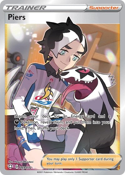 Piers Full Art (SHF) #069/072 Ultra Rare (Holofoil Near Mint) Shining Fates Pokemon: 2021