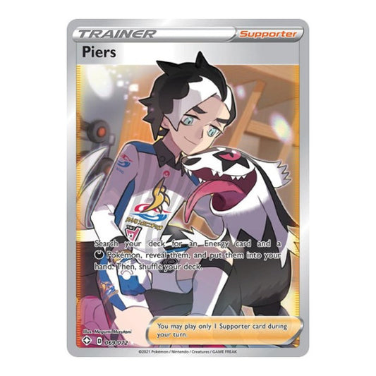 Piers (Full Art) (SHF) #069/072 Ultra Rare (Holofoil Near Mint) Shining Fates Pokemon: 2021