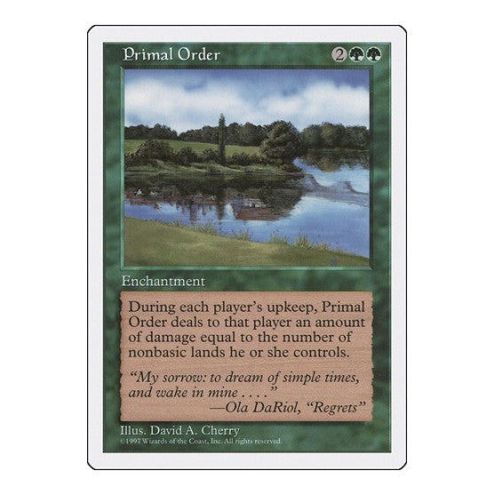 Primal Order (5ED) #318 Rare (Heavily Played) Fifth Edition Magic: The Gathering: 1997