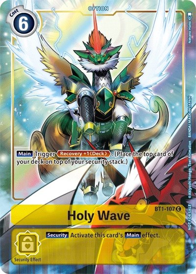 Holy Wave - BT1-107 (Dash Pack Ver. 1.5) (BT01-03A) #BT1-107 C Promo (Foil Near Mint) Release Special Booster 1.0 Digimon Card Game: 2020
