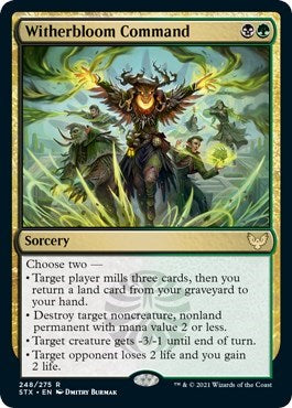 Witherbloom Command (STX) #248 Rare (Near Mint) Strixhaven: School of Mages Magic: The Gathering: 2021