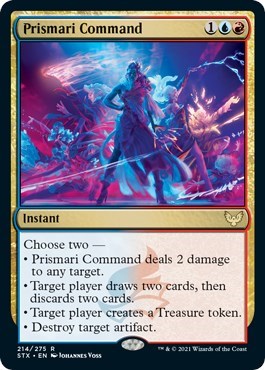 Prismari Command (STX) #214 Rare (Near Mint) Strixhaven: School of Mages Magic: The Gathering: 2021