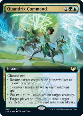 Quandrix Command Extended Art (STX) #349 Rare (Lightly Played) Strixhaven: School of Mages Magic: The Gathering: 2021