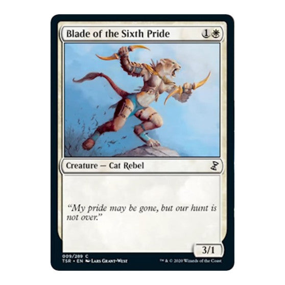 Blade of the Sixth Pride (TSR) #9 Common (Lightly Played) Time Spiral: Remastered Magic: The Gathering: 2021
