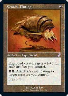 Cranial Plating (TSR) #392 Special (Lightly Played) Time Spiral: Remastered Magic: The Gathering: 2021
