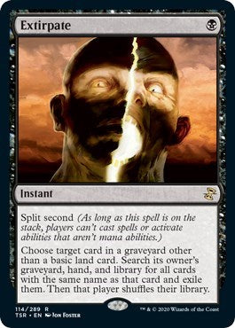Extirpate (TSR) #114 Rare (Moderately Played) Time Spiral: Remastered Magic: The Gathering: 2021