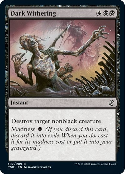 Dark Withering (TSR) #107 Common (Lightly Played) Time Spiral: Remastered Magic: The Gathering: 2021