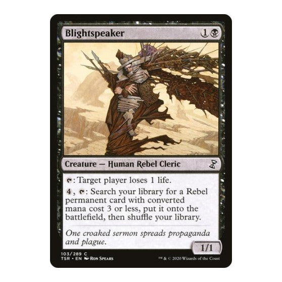 Blightspeaker (TSR) #103 Common Time Spiral: Remastered Magic: The Gathering: 2021
