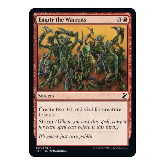 Empty the Warrens (TSR) #162 Common (Lightly Played) Time Spiral: Remastered Magic: The Gathering: 2021