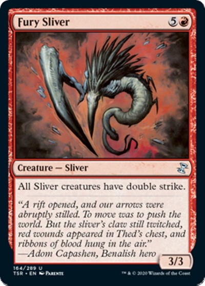 Fury Sliver (TSR) #164 Uncommon (Near Mint) Time Spiral: Remastered Magic: The Gathering: 2021