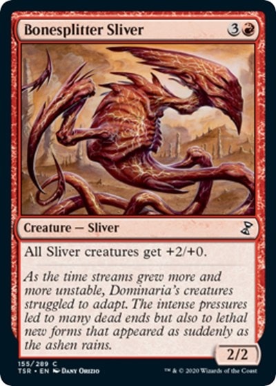 Bonesplitter Sliver (TSR) #155 Common (Lightly Played) Time Spiral: Remastered Magic: The Gathering: 2021