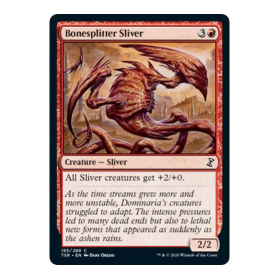 Bonesplitter Sliver (TSR) #155 Common (Lightly Played) Time Spiral: Remastered Magic: The Gathering: 2021