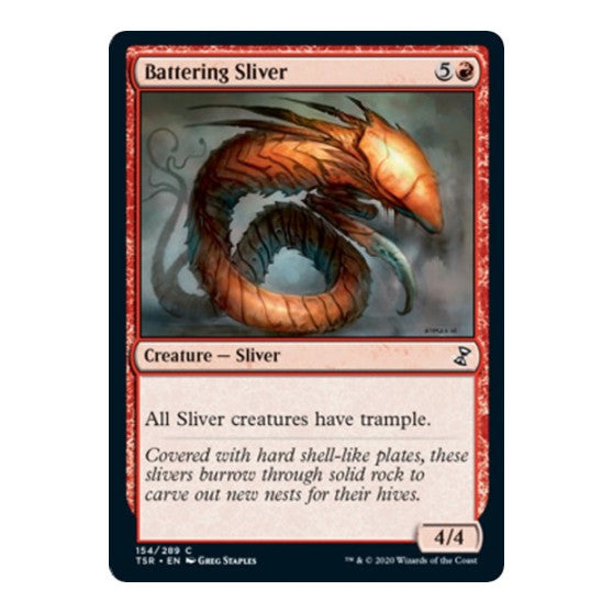 Battering Sliver (TSR) #154 Common Time Spiral: Remastered Magic: The Gathering: 2021