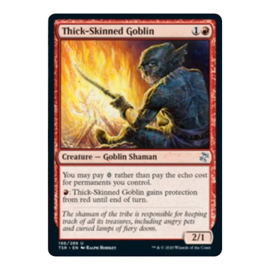 Thick-Skinned Goblin (TSR) #196 Uncommon (Lightly Played) Time Spiral: Remastered Magic: The Gathering: 2021
