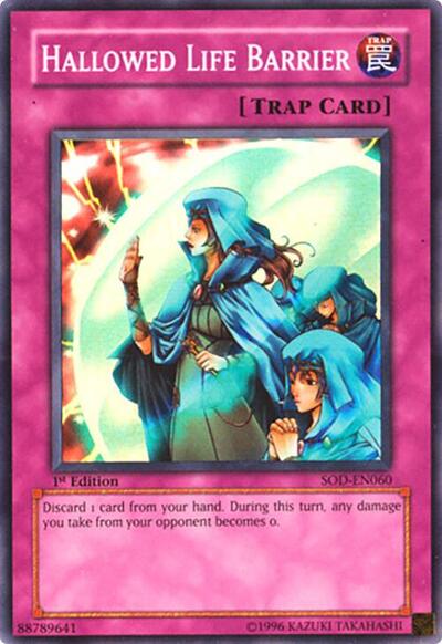 Hallowed Life Barrier (SOD) #SOD-EN060 Super Rare (Unlimited Near Mint) Soul of the Duelist YuGiOh: 2004