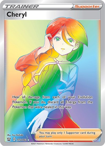 Cheryl Secret (SWSH05) #173/163 Secret Rare (Holofoil Near Mint) SWSH05: Battle Styles Pokemon: 2021