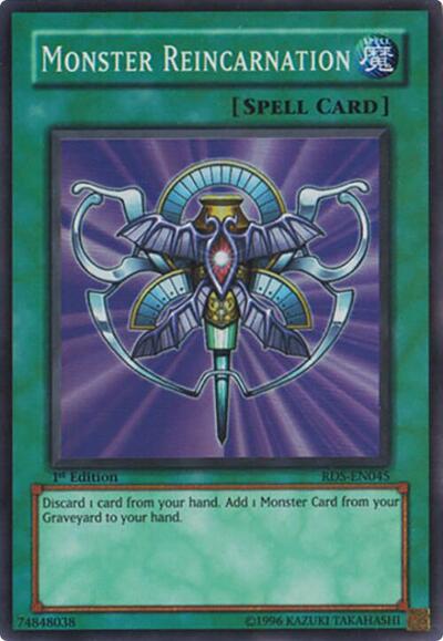Monster Reincarnation (RDS) #RDS-EN045 Super Rare (Unlimited Moderately Played) Rise of Destiny YuGiOh: 2004