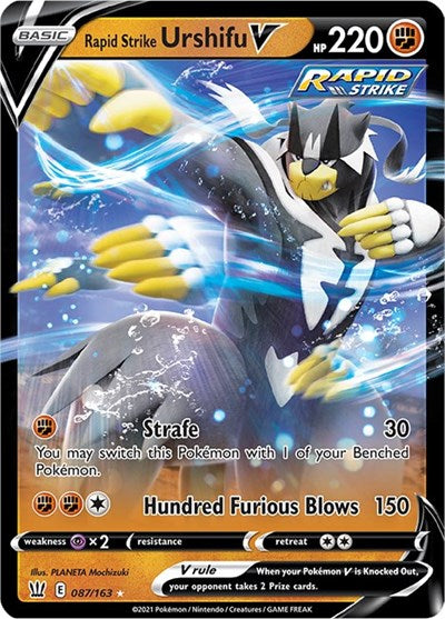 Rapid Strike Urshifu V (SWSH05) #087/163 Ultra Rare SWSH05: Battle Styles Pokemon: 2021