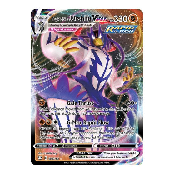 Rapid Strike Urshifu VMAX (SWSH05) #088/163 Ultra Rare (Holofoil Near Mint) SWSH05: Battle Styles Pokemon: 2021