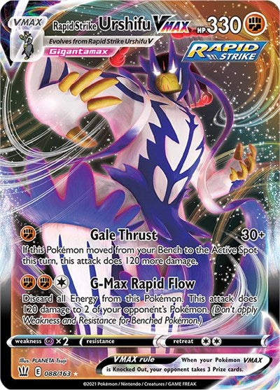 Rapid Strike Urshifu VMAX (SWSH05) #088/163 Ultra Rare (Holofoil Near Mint) SWSH05: Battle Styles Pokemon: 2021