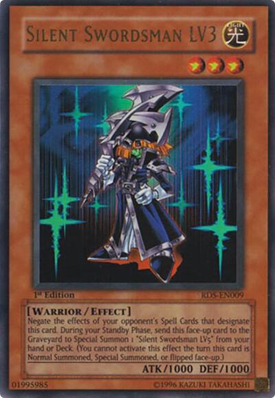 Silent Swordsman LV3 (RDS) #RDS-EN009 Ultra Rare (1st Edition Near Mint) Rise of Destiny YuGiOh: 2004