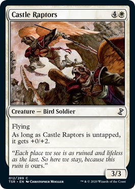 Castle Raptors (TSR) #12 Common (Foil Lightly Played) Time Spiral: Remastered Magic: 2021
