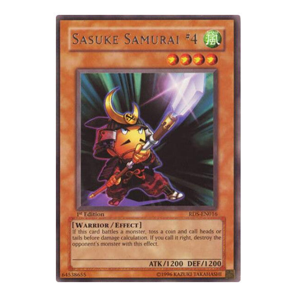 Sasuke Samurai 4 (RDS) #RDS-EN016 Rare (1st Edition Heavily Played) Rise of Destiny YuGiOh: 2004