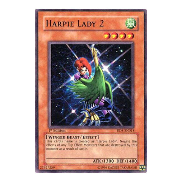 Harpie Lady 2 (RDS) #RDS-EN018 Common / Short Print (Unlimited Damaged) Rise of Destiny YuGiOh: 2004